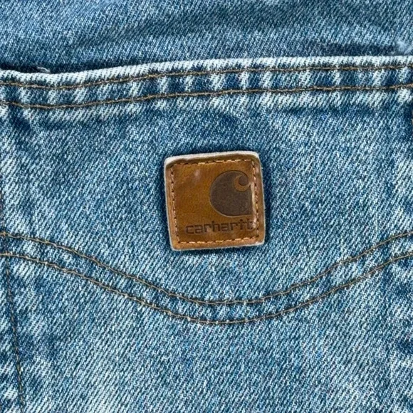 Carhartt Jeans Mens 32x30 Blue Stonewash Relaxed B18 Workwear Denim 34x30 Tag - Picture 8 of 10